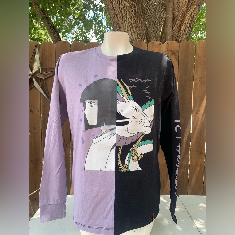 Studio Ghibli Spirited Away Haku Long Sleeve T-shirt size SM.